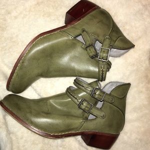 Olive green booties